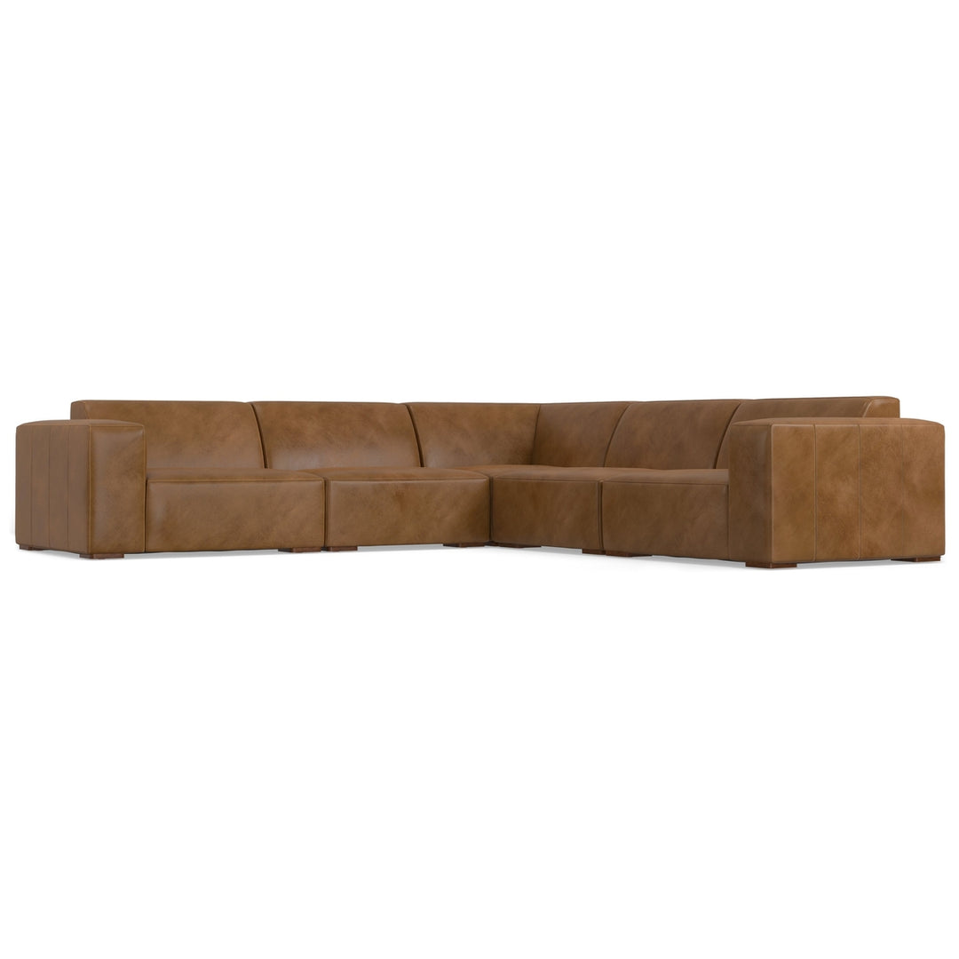 Rex Corner Sectional in Genuine Leather Image 2