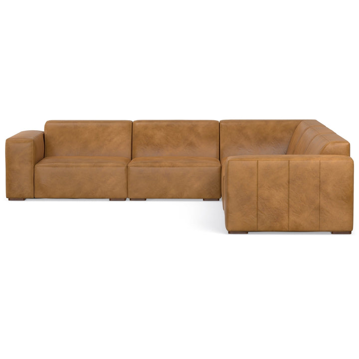 Rex Corner Sectional in Genuine Leather Image 4