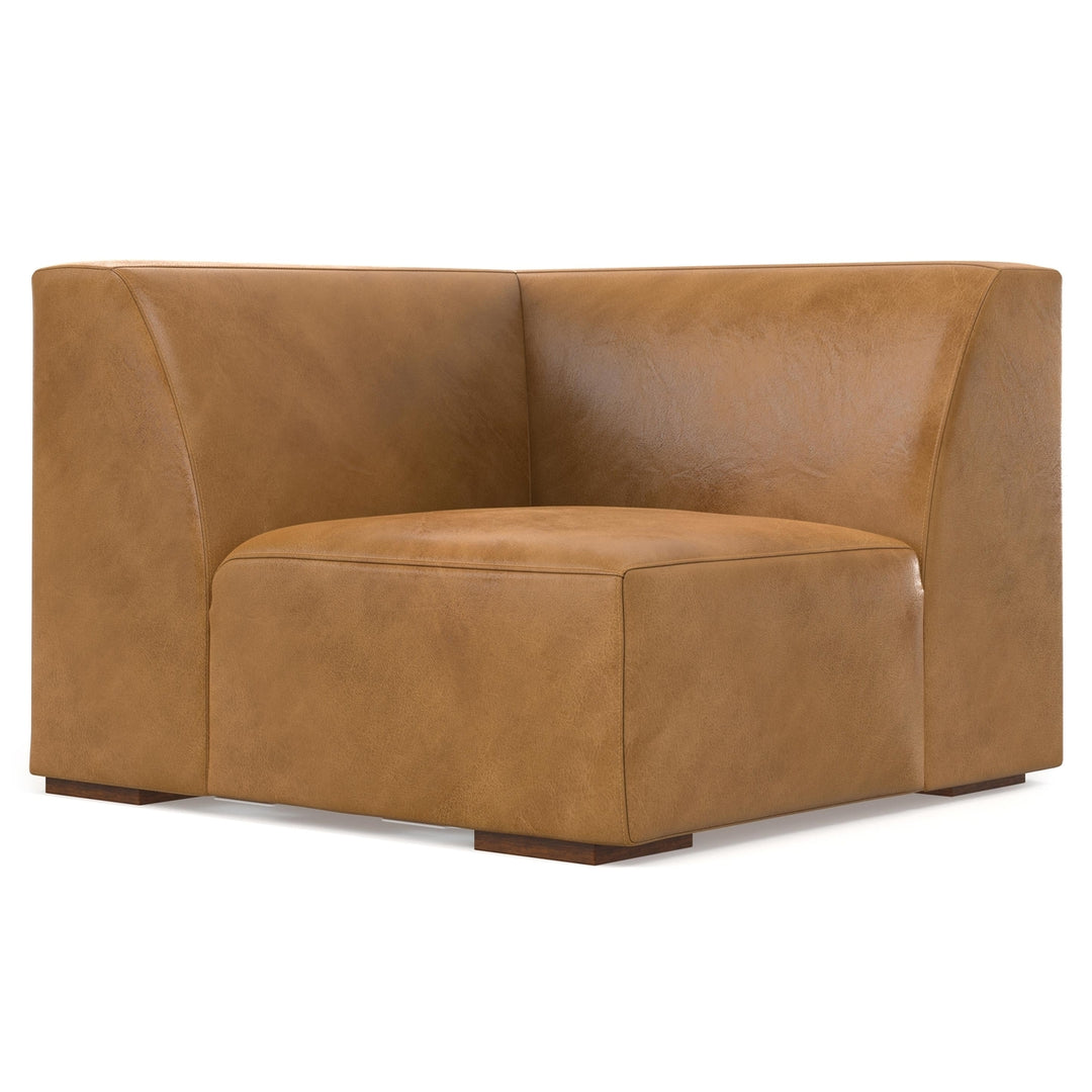 Rex Corner Sectional in Genuine Leather Image 6