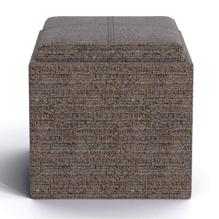 Rockwood Cube Storage Ottoman in Tweed Image 4