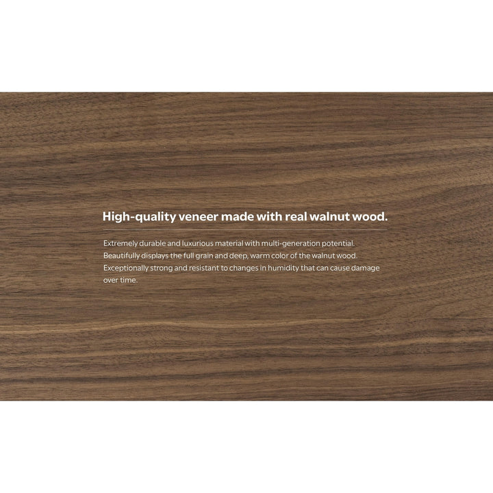 Sawhorse Solid Walnut Veneer and Metal Bedside Table Image 10