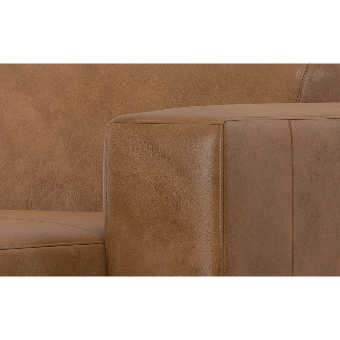 Rex Right Chaise Module in Genuine Leather Image 5