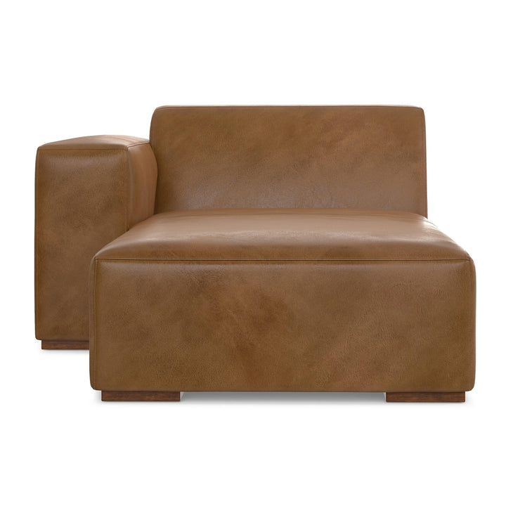 Rex Left Chaise Module in Genuine Leather Image 7