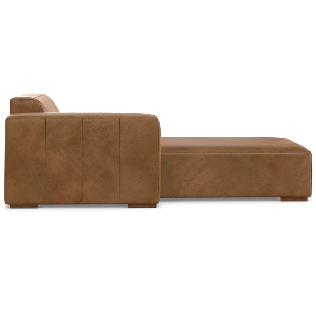 Rex Left Chaise Module in Genuine Leather Image 8