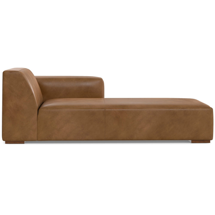 Rex Right Chaise Module in Genuine Leather Image 8