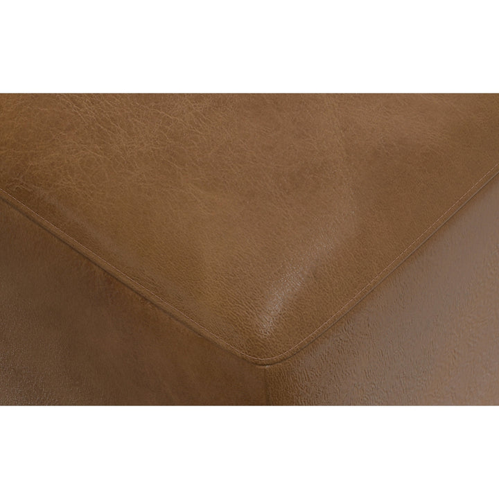 Rex Left Sectional and Ottoman in Genuine Leather Image 5