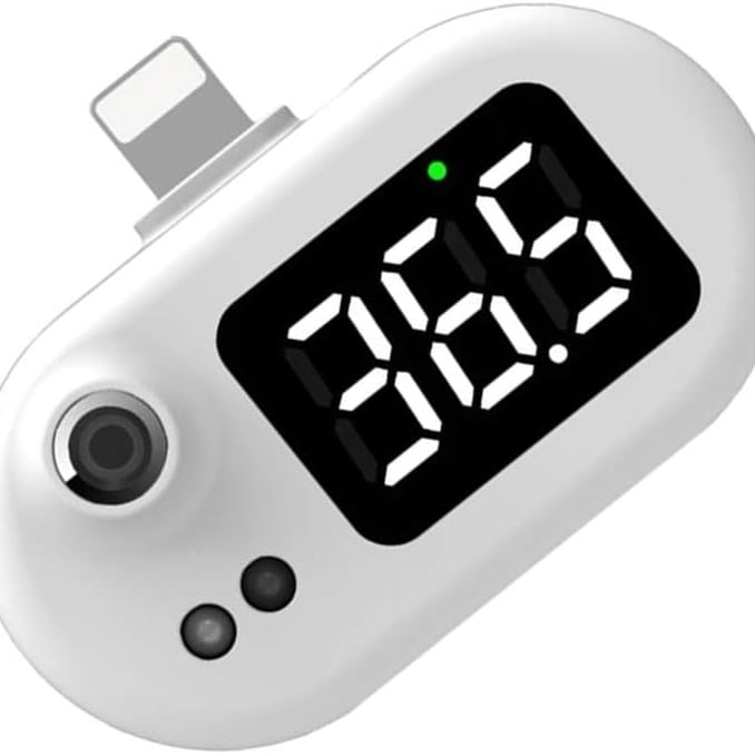 Pocket USB Forehead Smartphone Thermometer with Digital Display Image 2