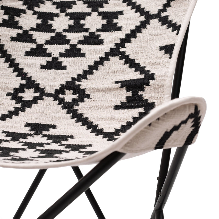 Rabat Accent Chair Beige and Black Image 9