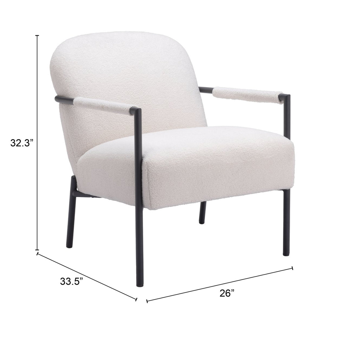 Chicago Accent Chair Ivory Image 9