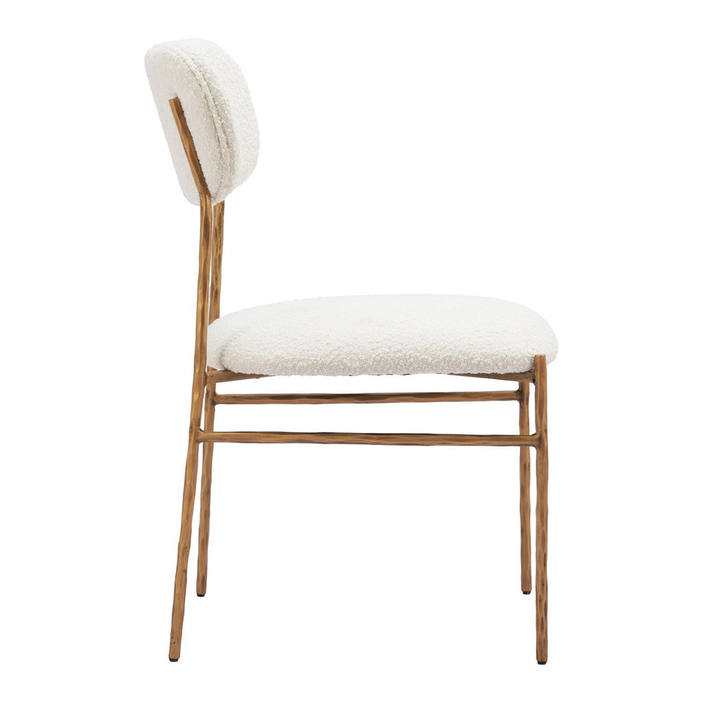 Sydhavnen Dining Chair Cream and Gold Image 2