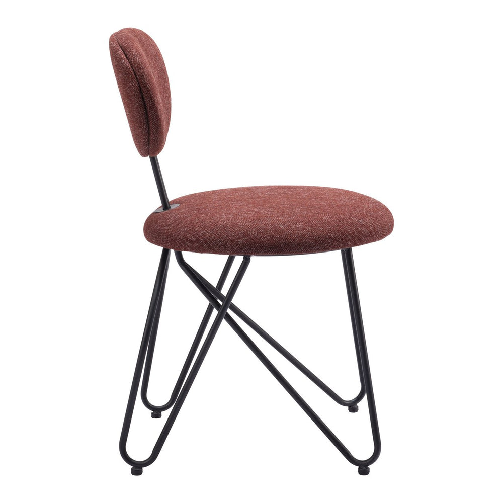 Novi Dining Chair (Set of 2) Maroon Brown Image 2