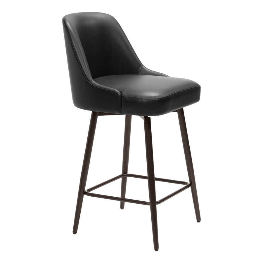 Keppel Swivel Counter Stool Black and Bronze Image 1