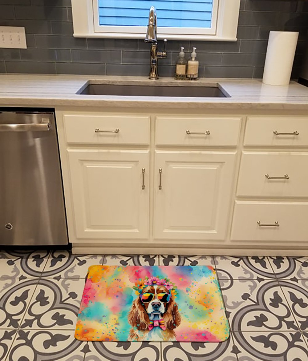 Cavalier Spaniel Hippie Dawg Memory Foam Kitchen Mat Image 2