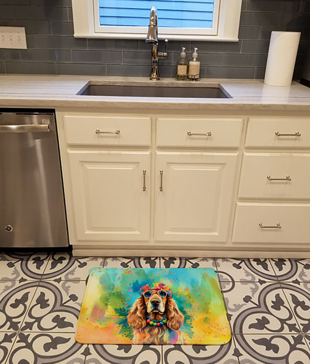 Cocker Spaniel Hippie Dawg Memory Foam Kitchen Mat Image 2