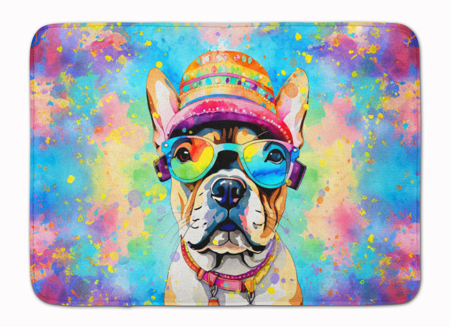 French Bulldog Hippie Dawg Memory Foam Kitchen Mat Image 1