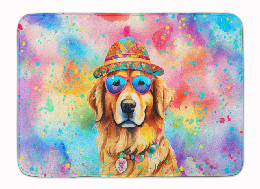 Golden Retriever Hippie Dawg Memory Foam Kitchen Mat Image 1
