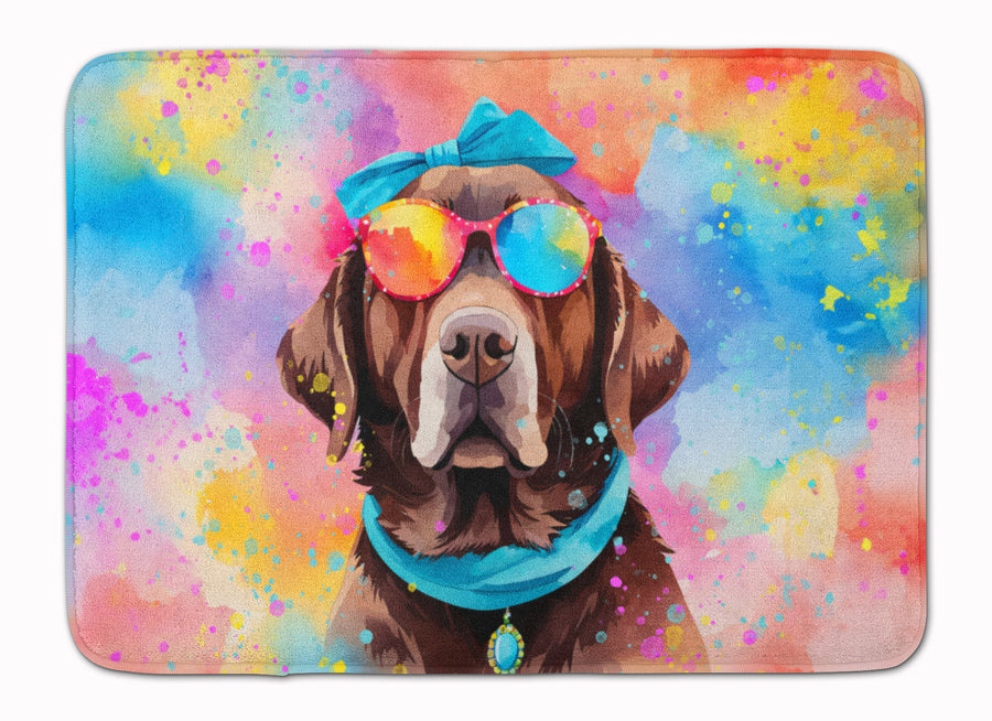 Chocolate Labrador Hippie Dawg Memory Foam Kitchen Mat Image 1