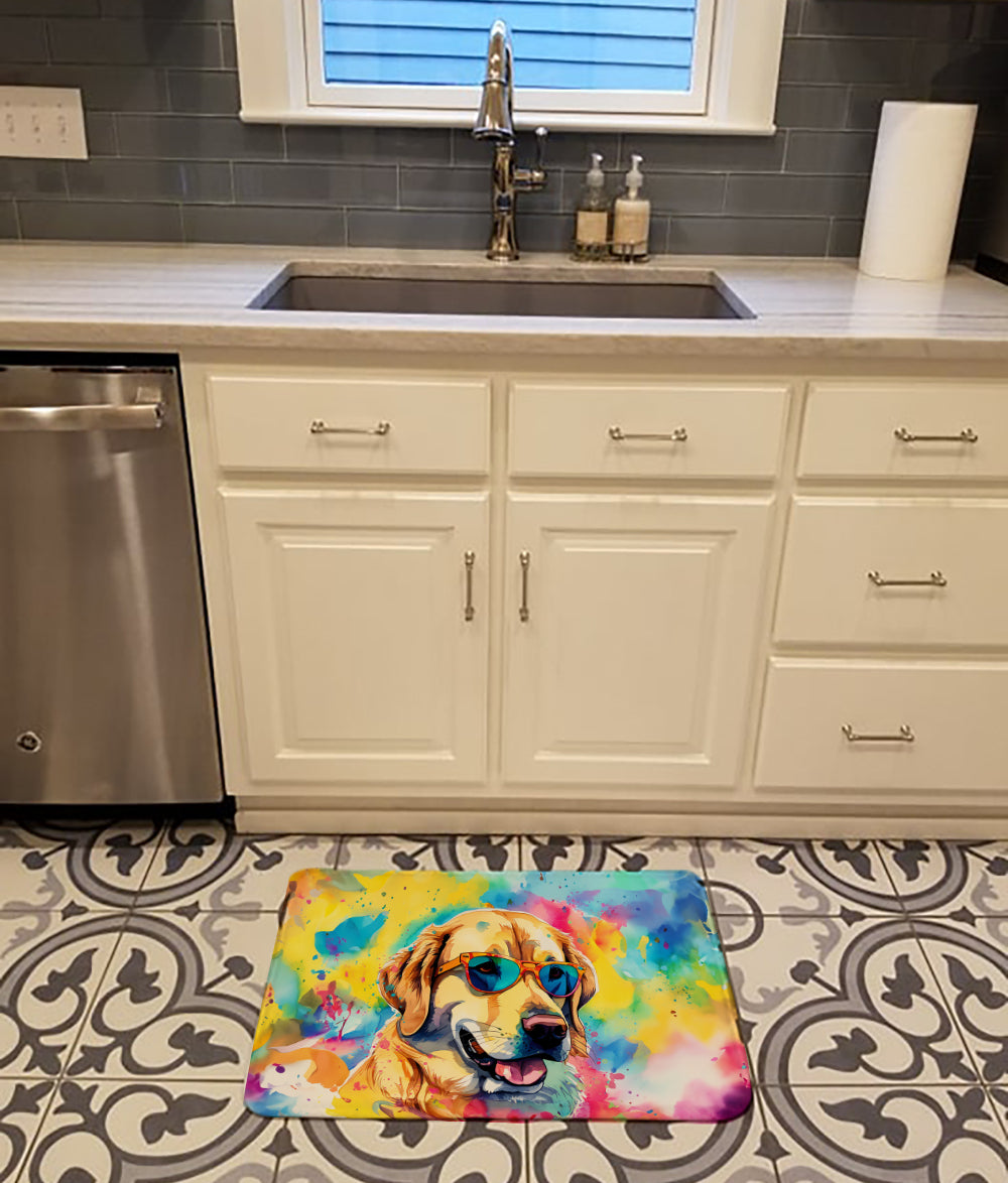 Yellow Labrador Hippie Dawg Memory Foam Kitchen Mat Image 2