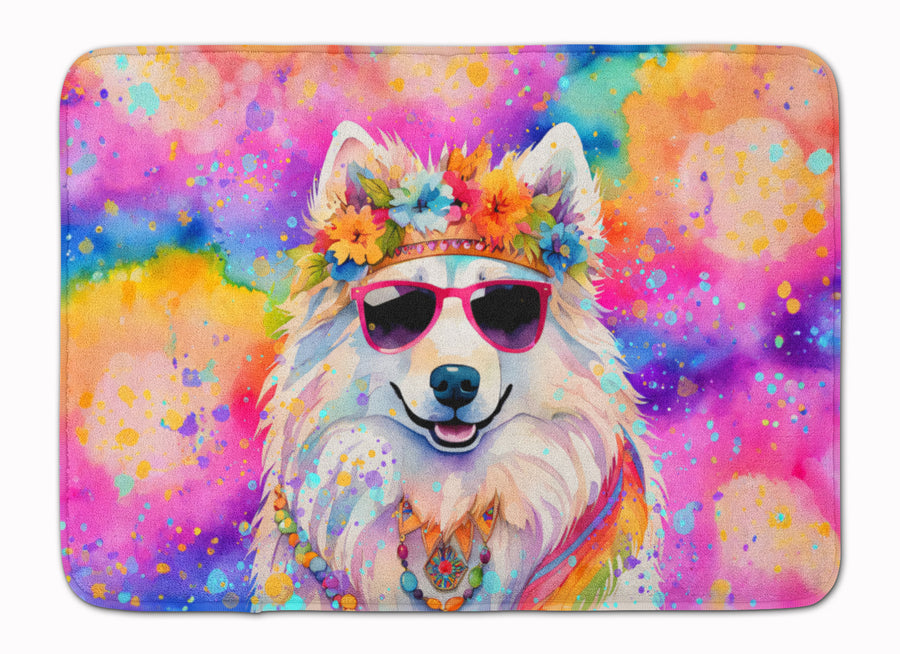 Samoyed Hippie Dawg Memory Foam Kitchen Mat Image 1