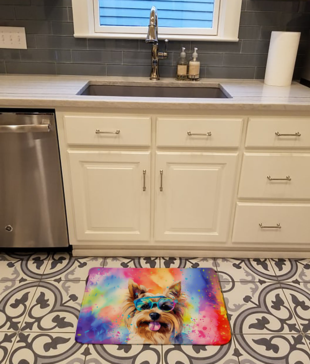 Yorkshire Terrier Hippie Dawg Memory Foam Kitchen Mat Image 2