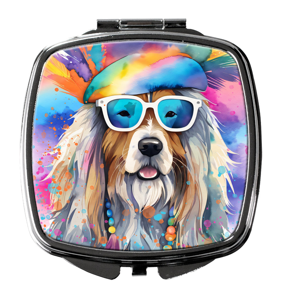 Bearded Collie Hippie Dawg Compact Mirror Image 1