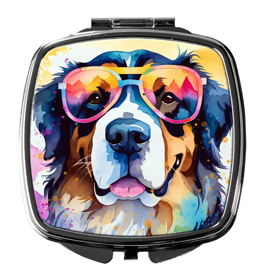 Bernese Mountain Dog Hippie Dawg Compact Mirror Image 1