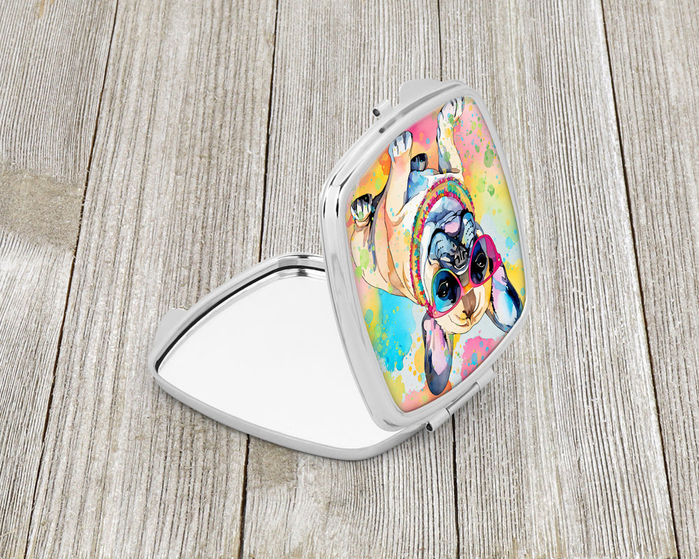 French Bulldog Hippie Dawg Compact Mirror Image 2