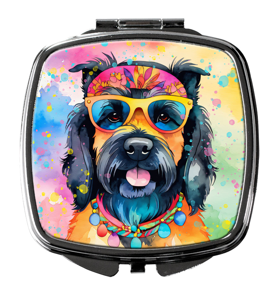 Scottish Terrier Hippie Dawg Compact Mirror Image 1