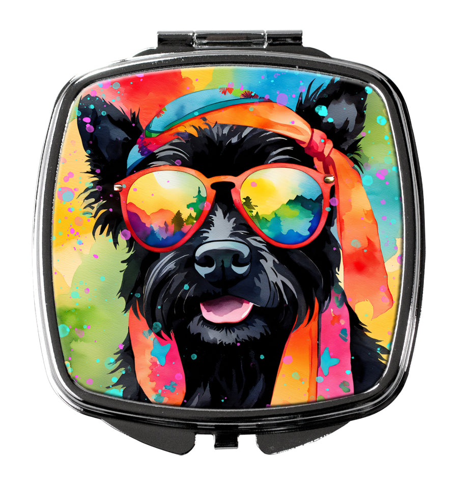 Scottish Terrier Hippie Dawg Compact Mirror Image 1