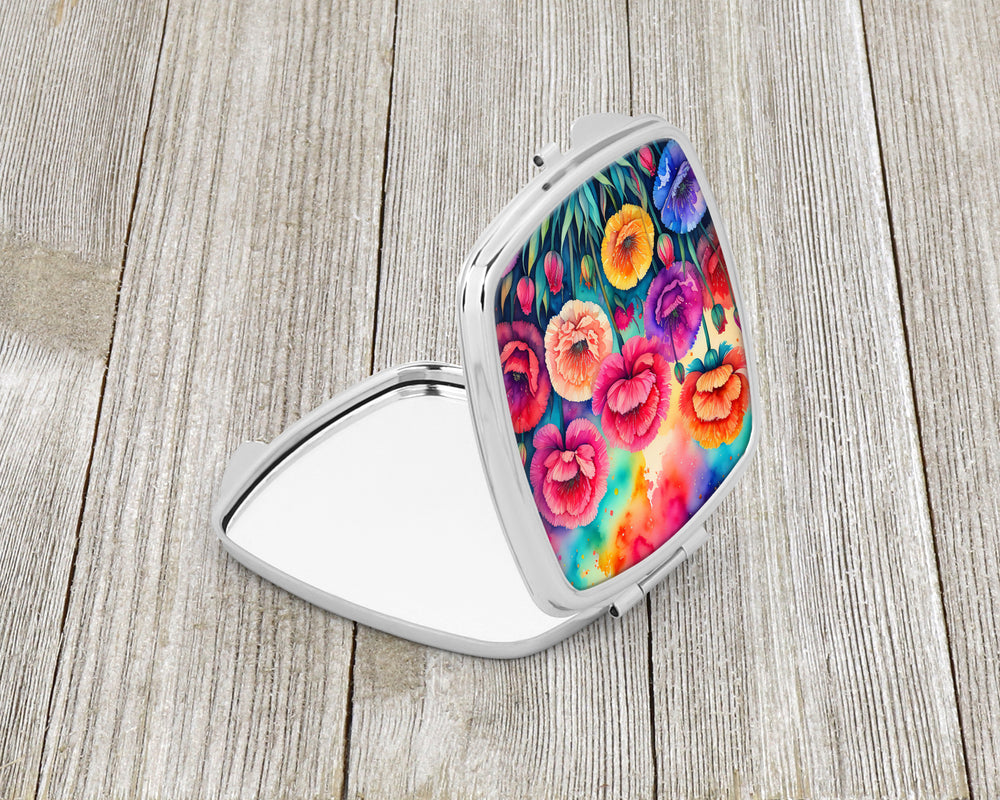 Colorful Carnations Compact Mirror Image 2