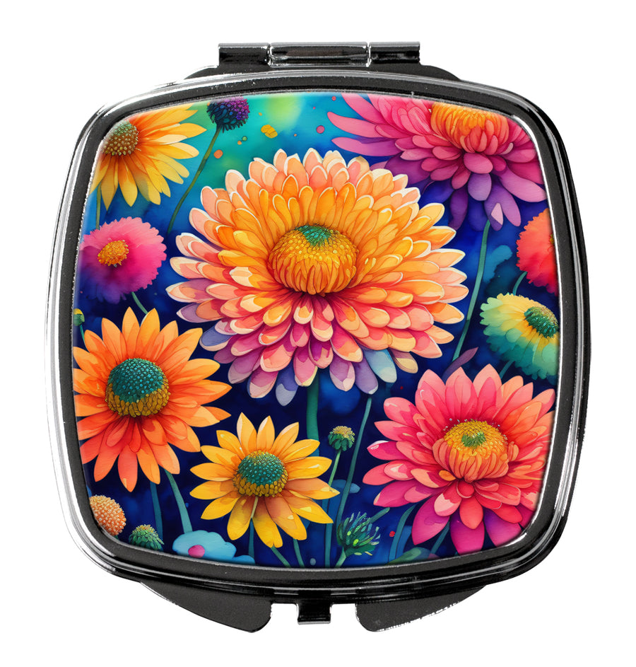 Colorful Chrysanthemums Compact Mirror Image 1