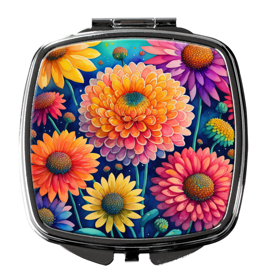 Colorful Chrysanthemums Compact Mirror Image 1