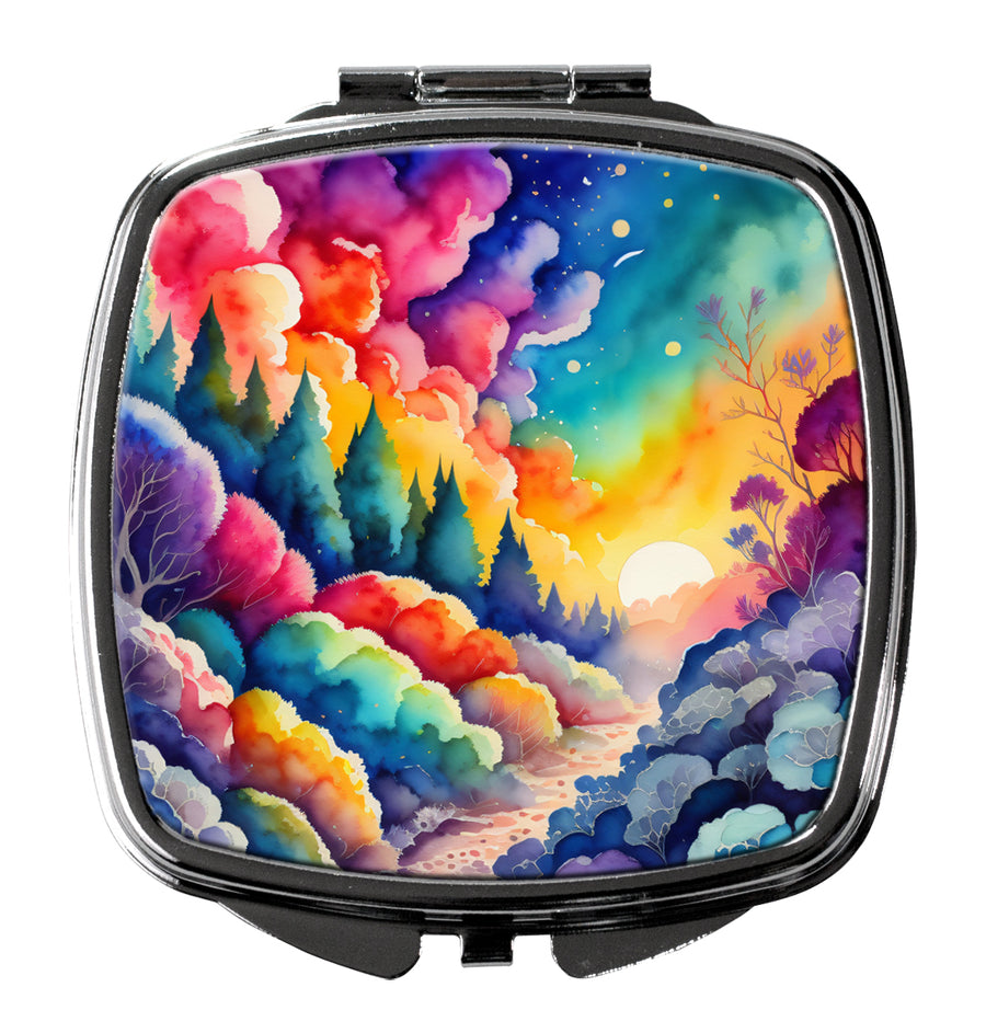 Colorful Dusty Miller Compact Mirror Image 1