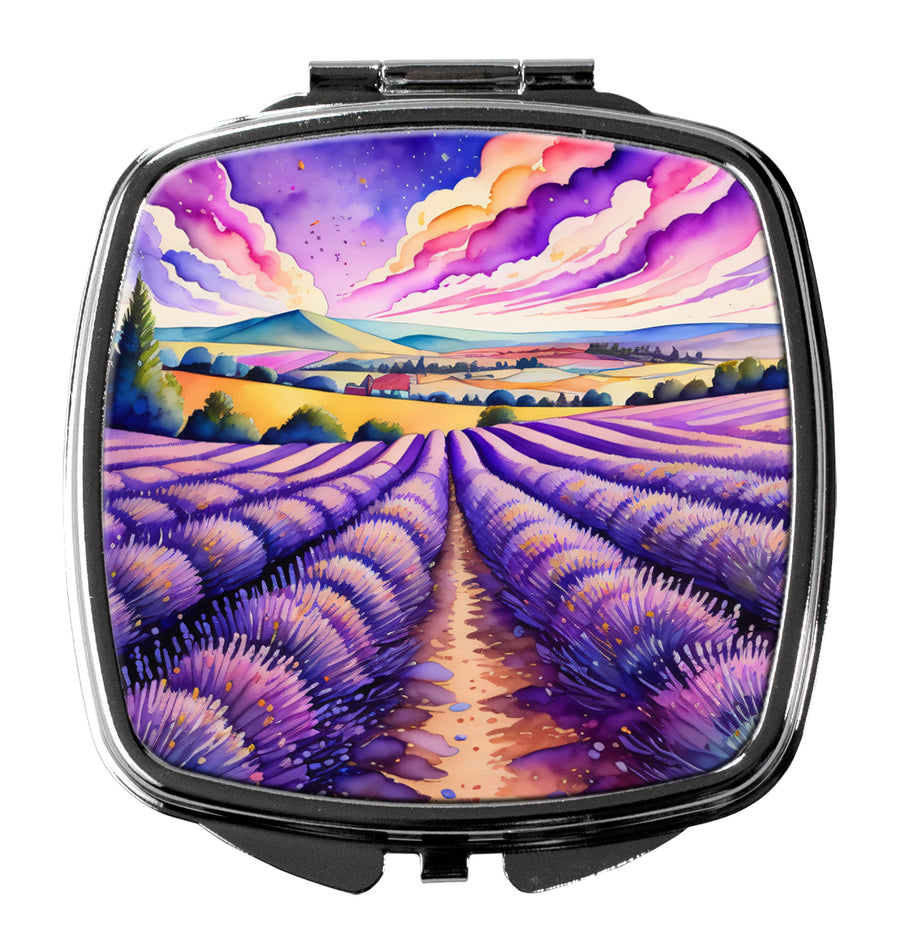 Colorful English Lavender Compact Mirror Image 1