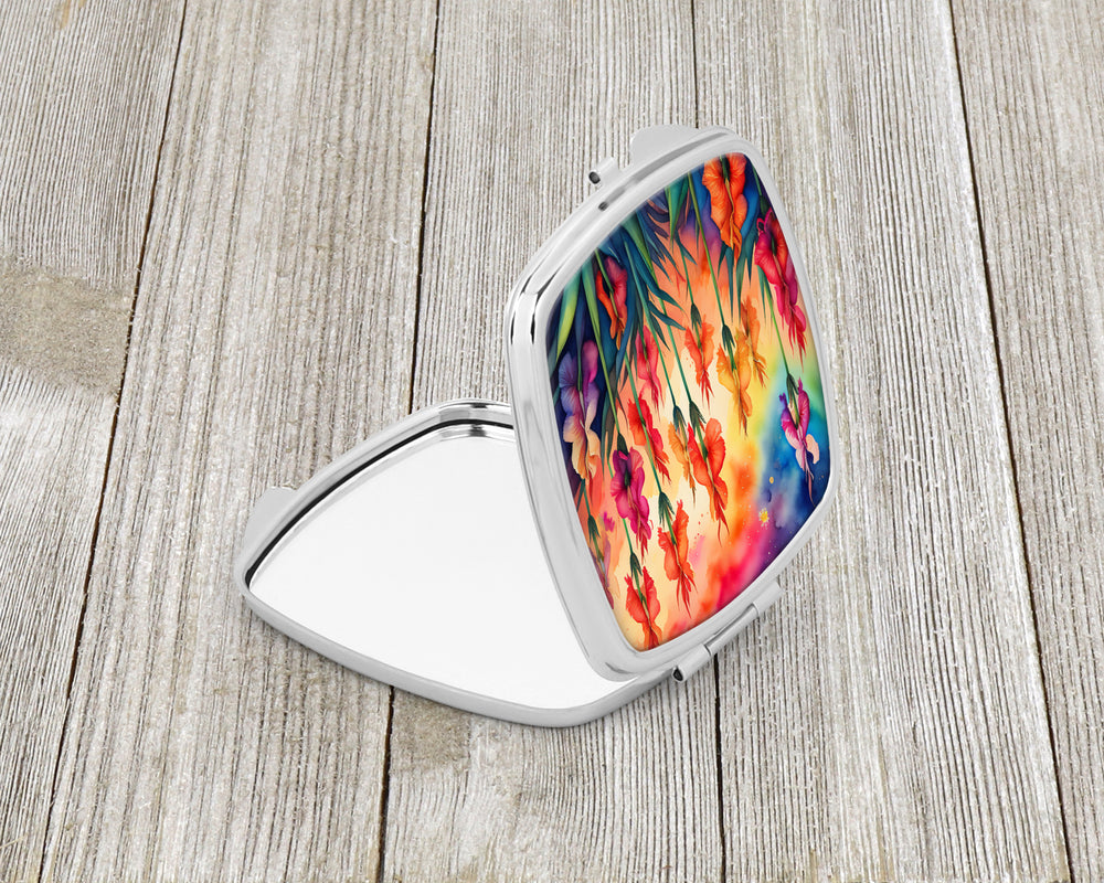 Colorful Gladiolus Compact Mirror Image 2