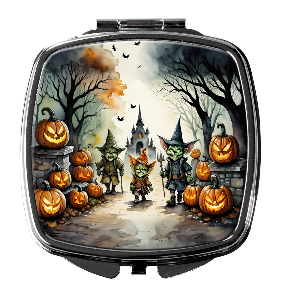 Goblins Spooky Halloween Compact Mirror Image 1
