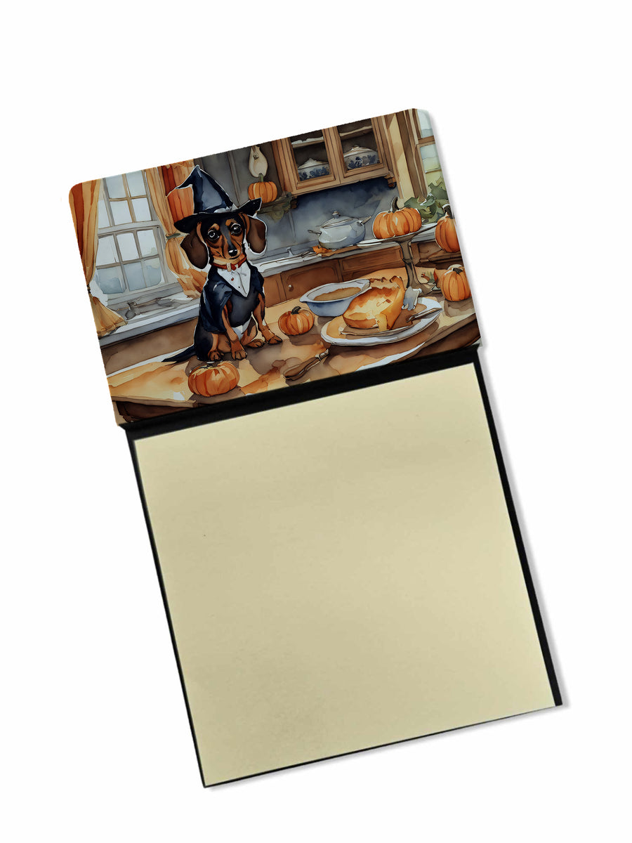 Dachshund Fall Kitchen Pumpkins Sticky Note Holder Image 1