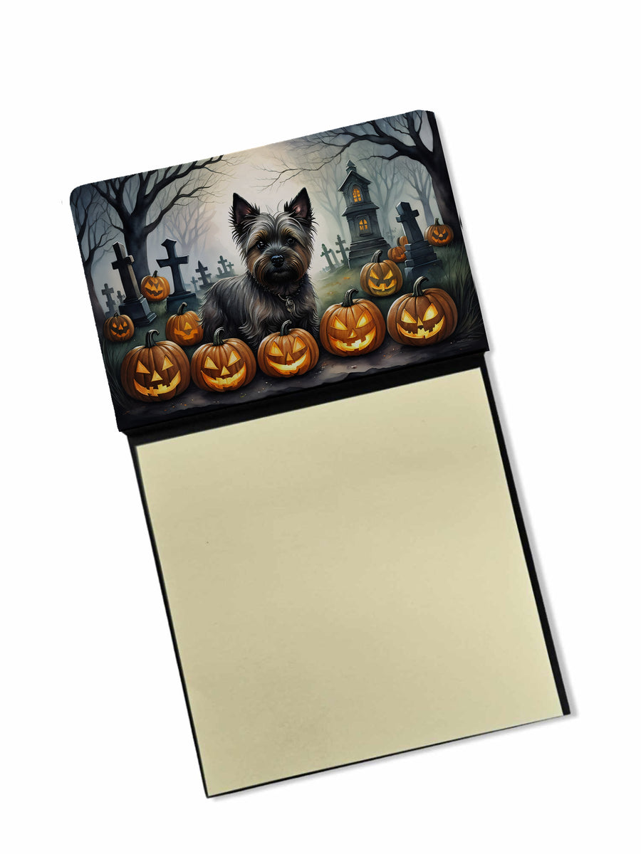 Cairn Terrier Spooky Halloween Sticky Note Holder Image 1