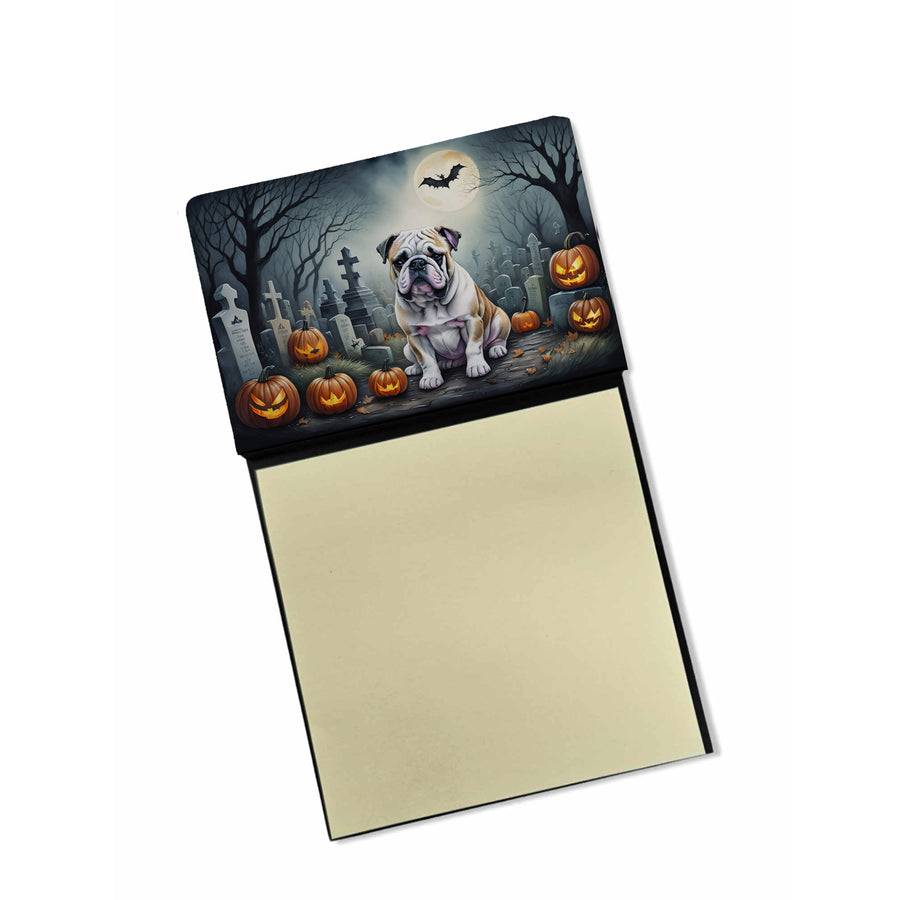 English Bulldog Spooky Halloween Sticky Note Holder Image 1