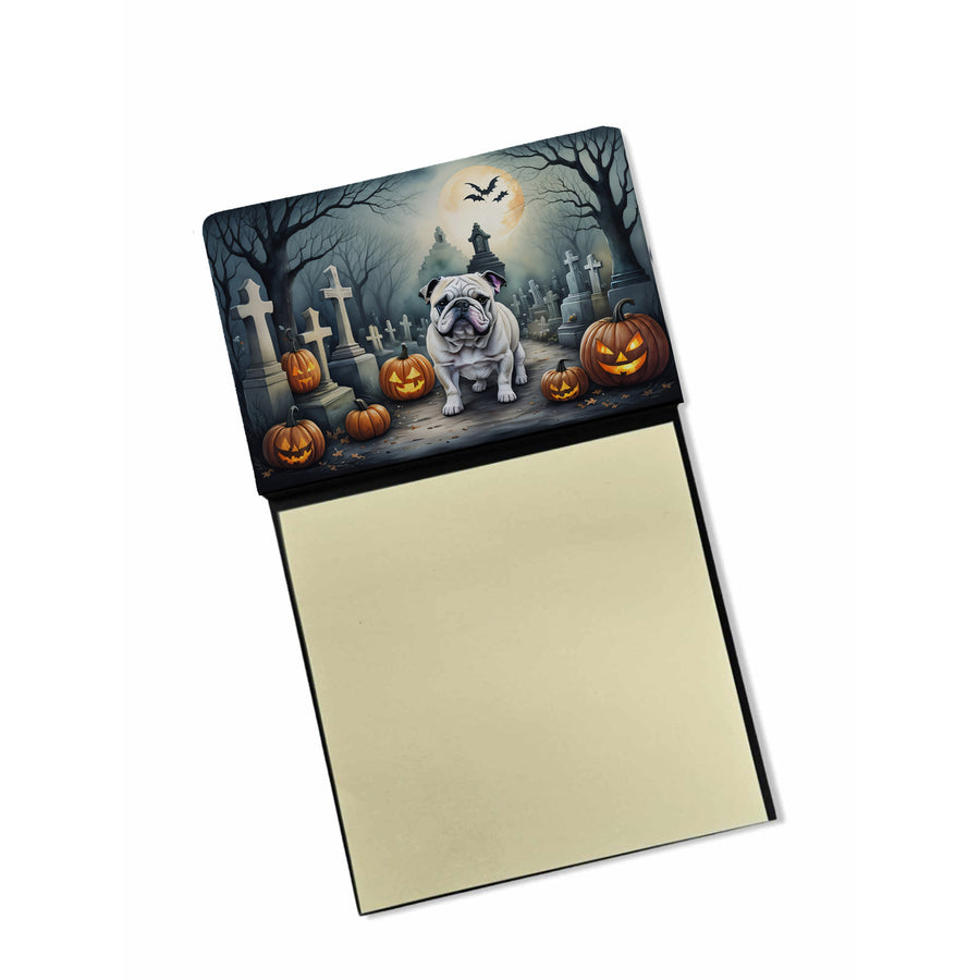 English Bulldog Spooky Halloween Sticky Note Holder Image 1