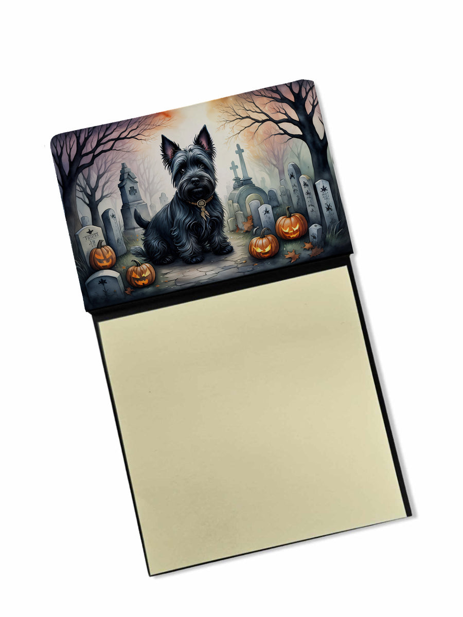 Scottish Terrier Spooky Halloween Sticky Note Holder Image 1