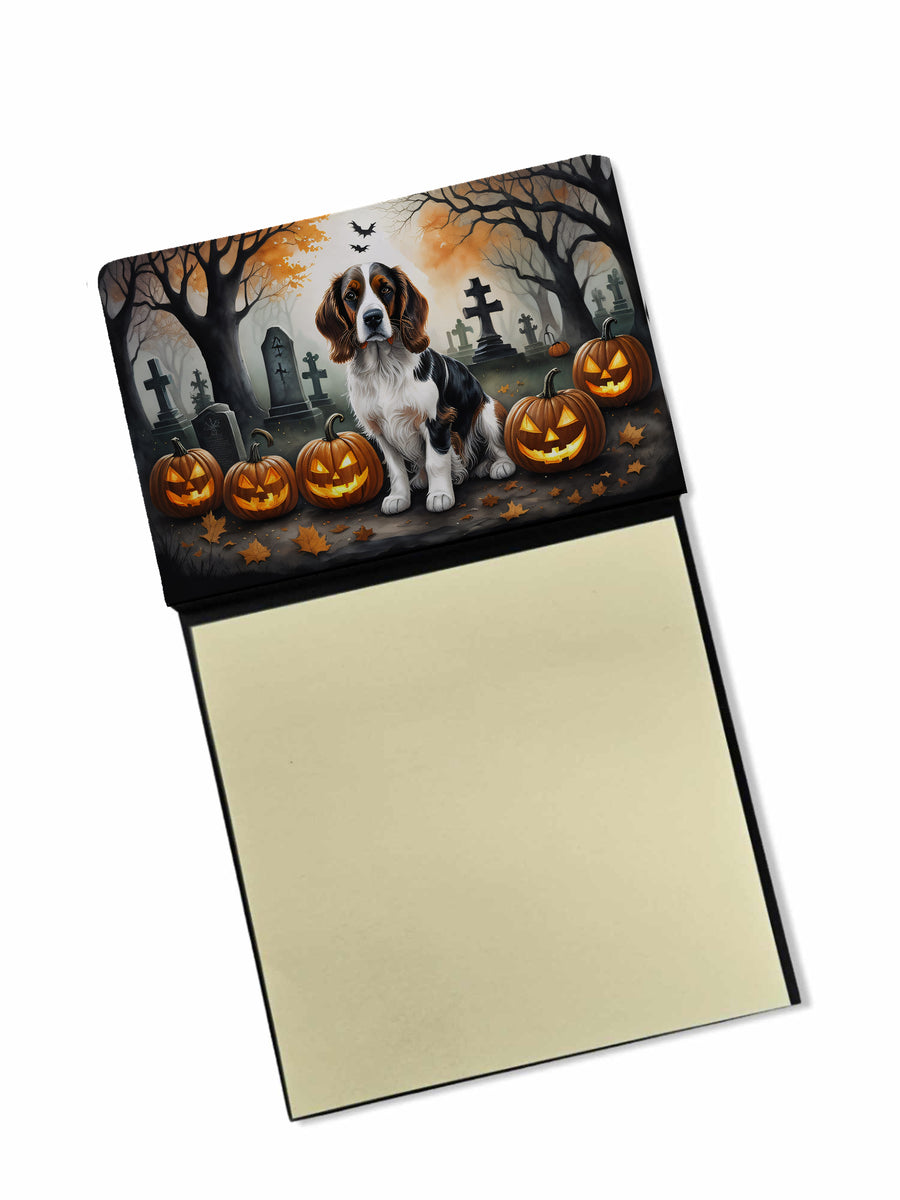 Welsh Springer Spaniel Spooky Halloween Sticky Note Holder Image 1