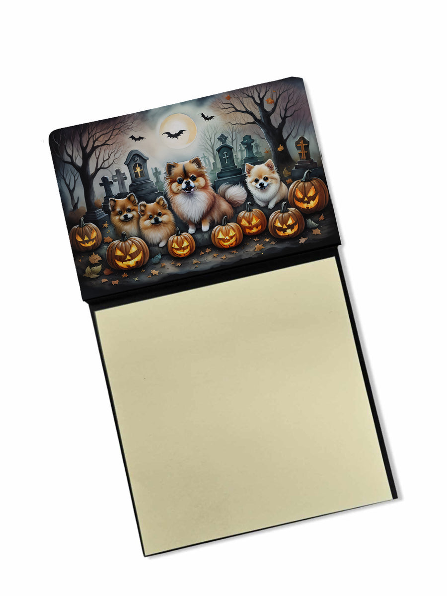 Pomeranian Spooky Halloween Sticky Note Holder Image 1