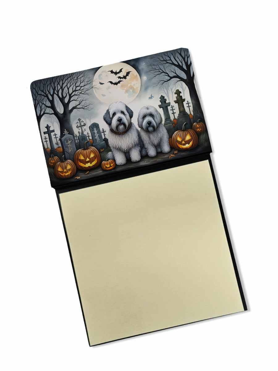 Old English Sheepdog Spooky Halloween Sticky Note Holder Image 1