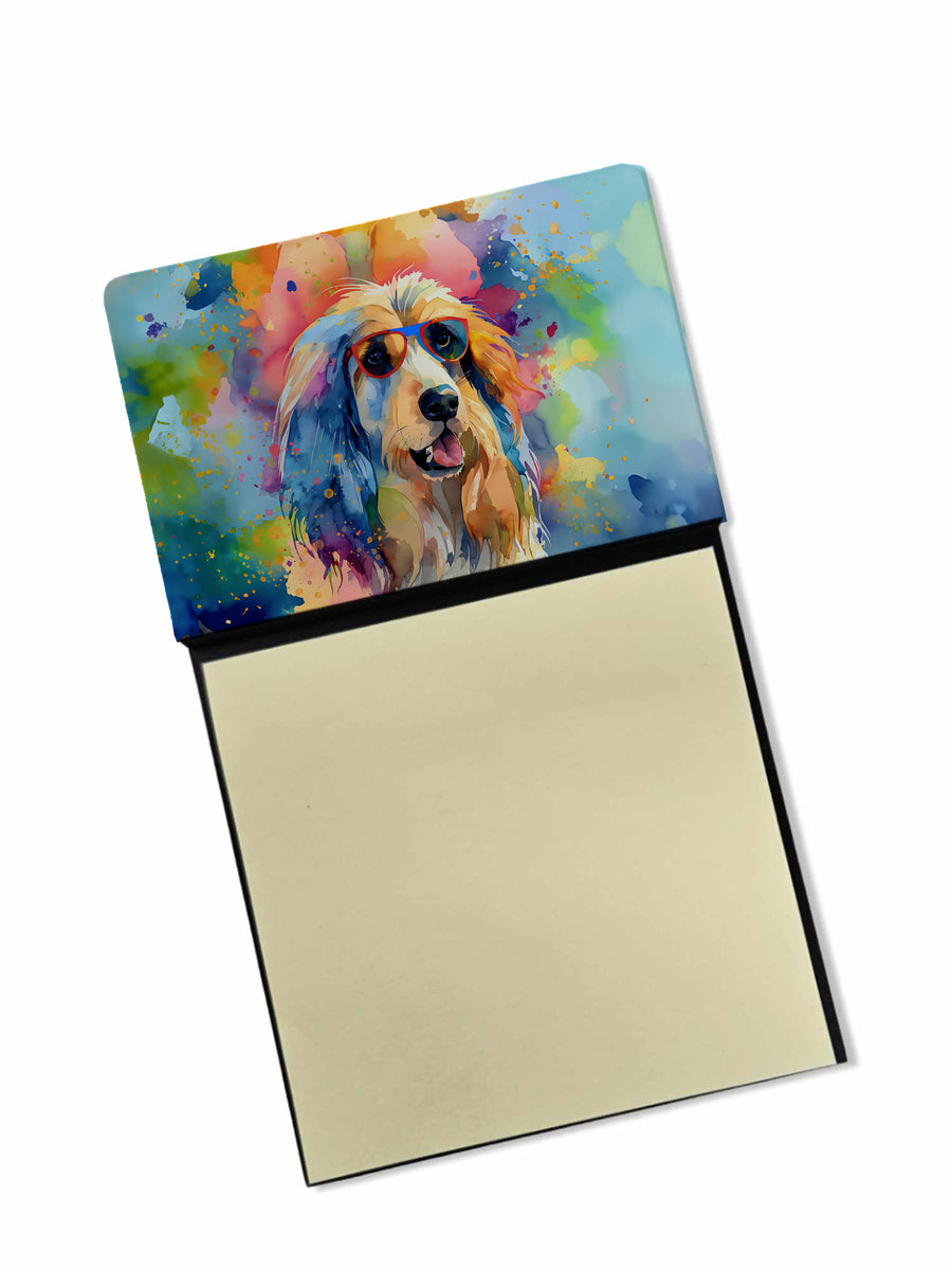 Afghan Hound Hippie Dawg Sticky Note Holder Image 1