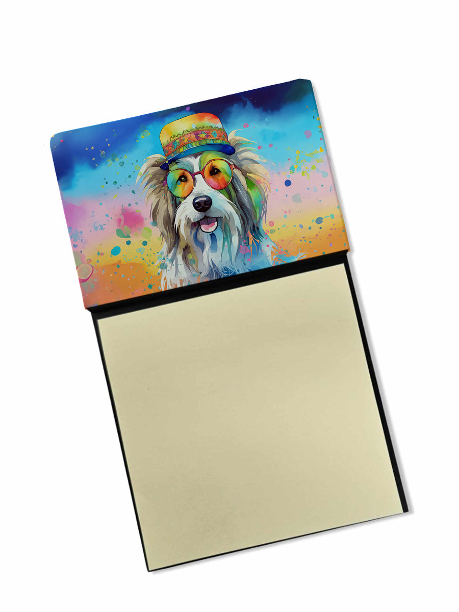 Bearded Collie Hippie Dawg Sticky Note Holder Image 1