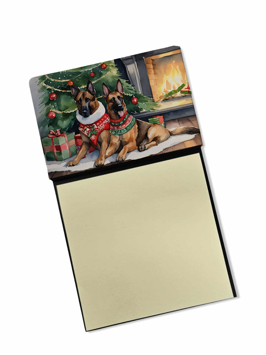 Belgian Malinois Cozy Christmas Sticky Note Holder Image 1