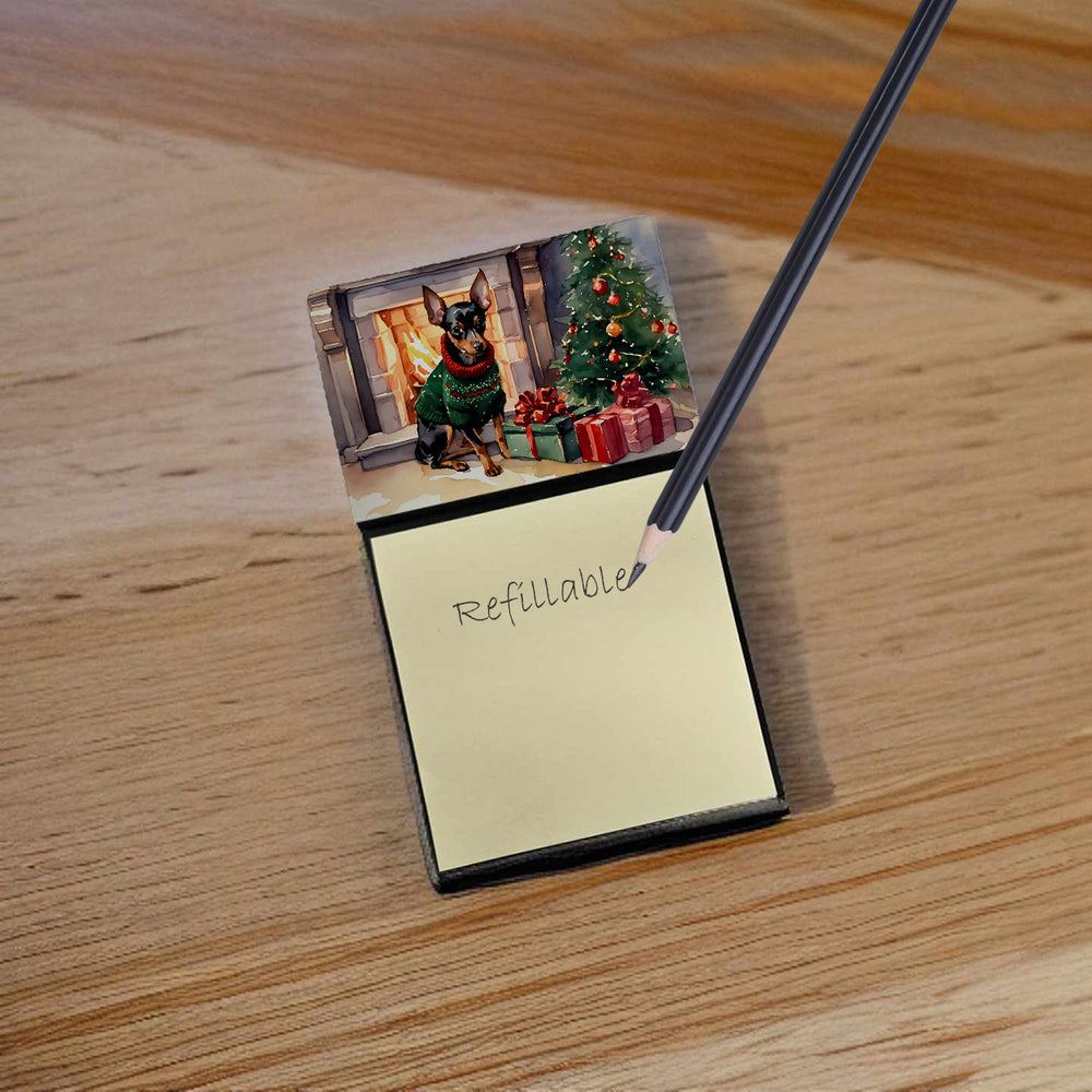Miniature Pinscher Cozy Christmas Sticky Note Holder Image 2