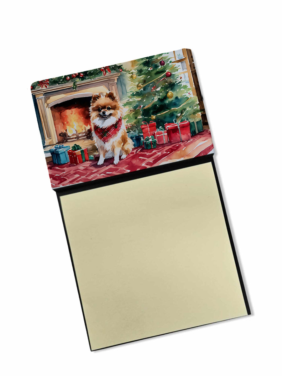 Pomeranian Cozy Christmas Sticky Note Holder Image 1