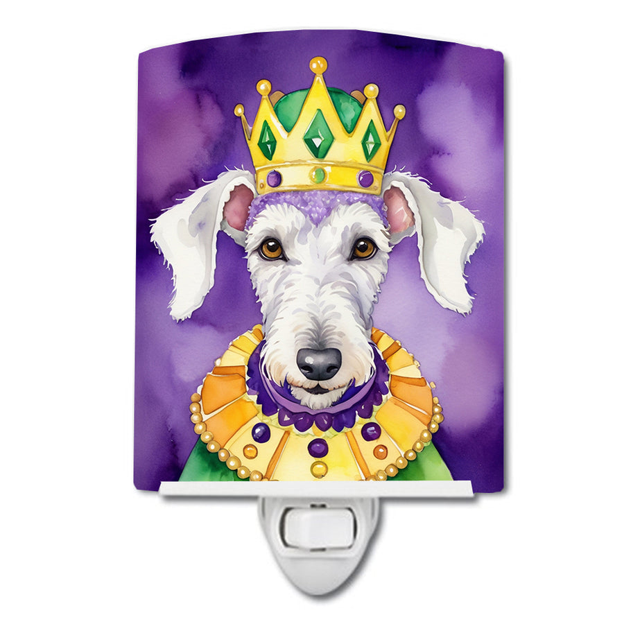 Bedlington Terrier King of Mardi Gras Ceramic Night Light Image 1